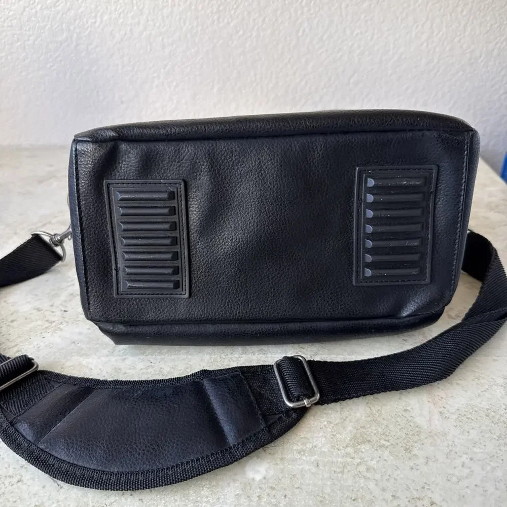 ICON Faux Leather Camera Bag Detachable Adjustable Shoulder Strap Storage Divide